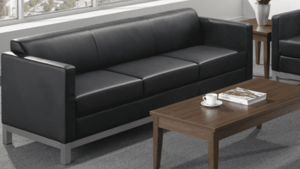 Compose Black Reception Sofa
