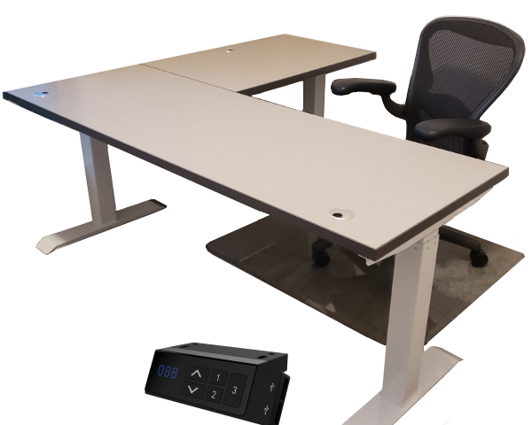 L-shaped Standing Desk