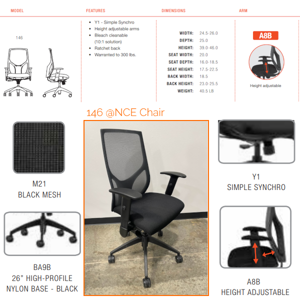 @NCE 146 Chair Spec