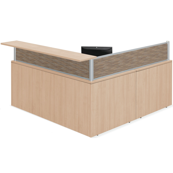 Borders Reception Desk with Fabric Panels