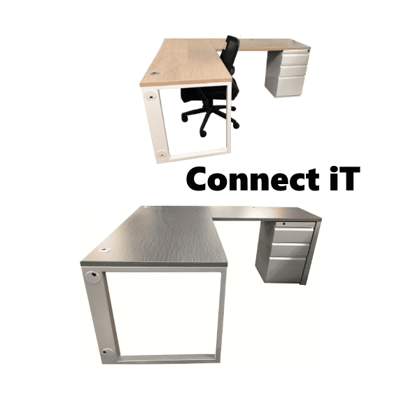 LShape Desks LDesk Dallas Showroom Office Furniture