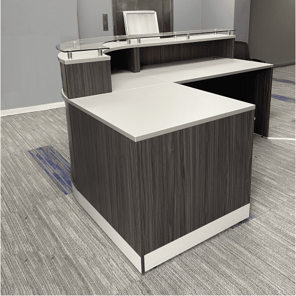 Curved Reception L-Desk with ADA Counter