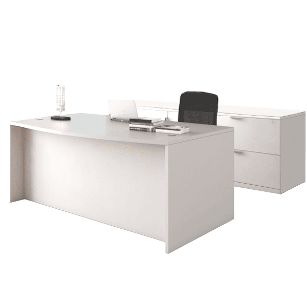 bow front desk credenza