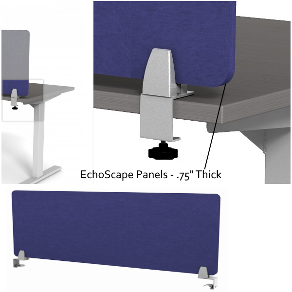 New Enclave EchoScape Acoustical Desk Privacy Screens - Desk Screens