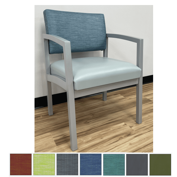 Lesro Lenox Steel Frame Guest Chair Silver Frame