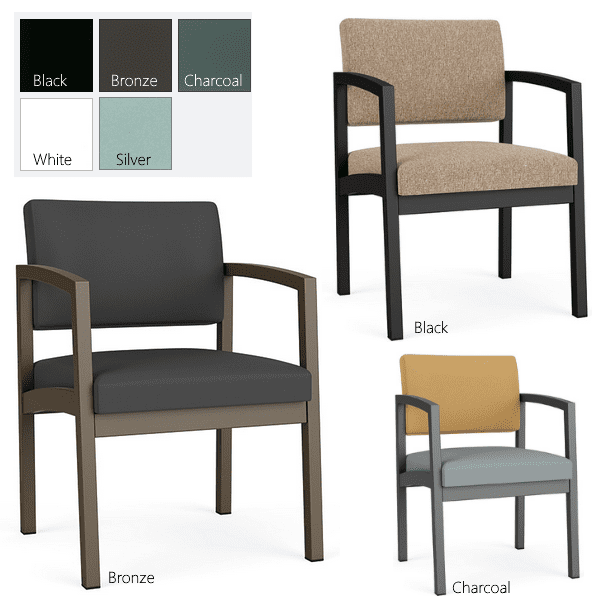 Lesro Lenox Steel Frame Guest Chairs Steel Frame Finishes