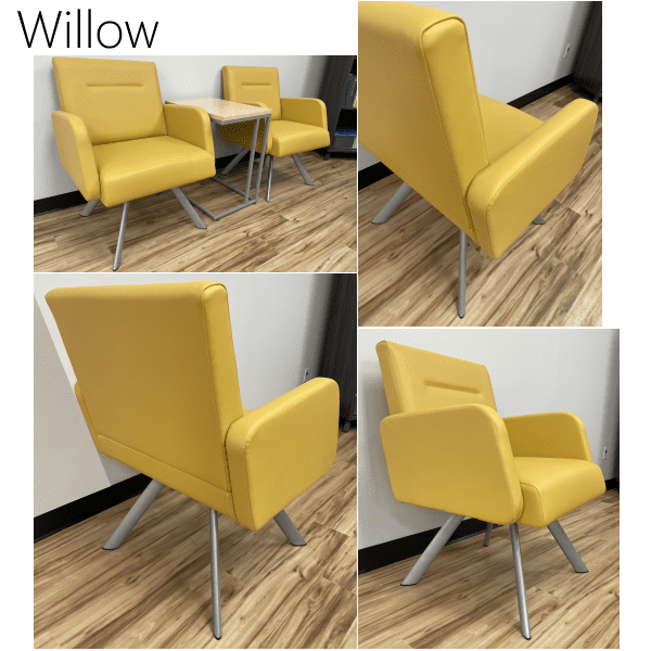 Lesro Willow Upholstered Vinyl Guest Chairs Contract Seating AW Office Furniture