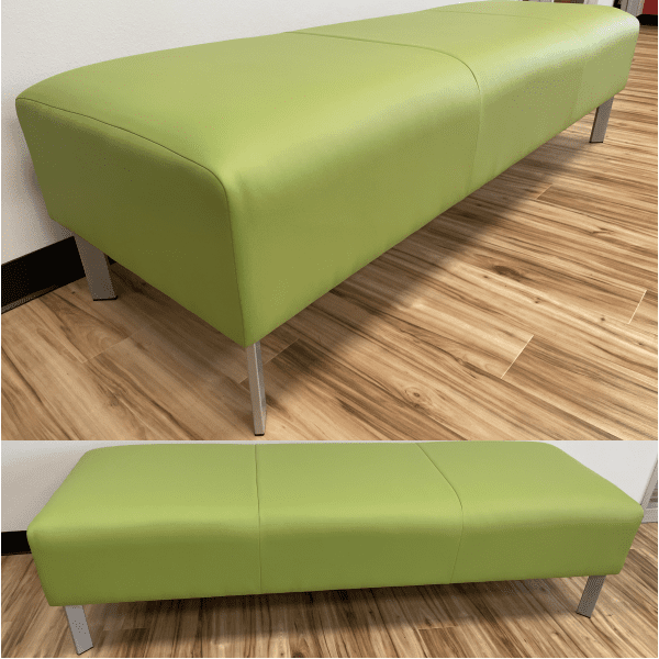Luxe 3 Seater Upholstered Vinyl Bench Dillon Apple AW Office Furniture