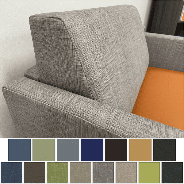 Luxe Upholstered Armchair Closeup AW Office Furniture