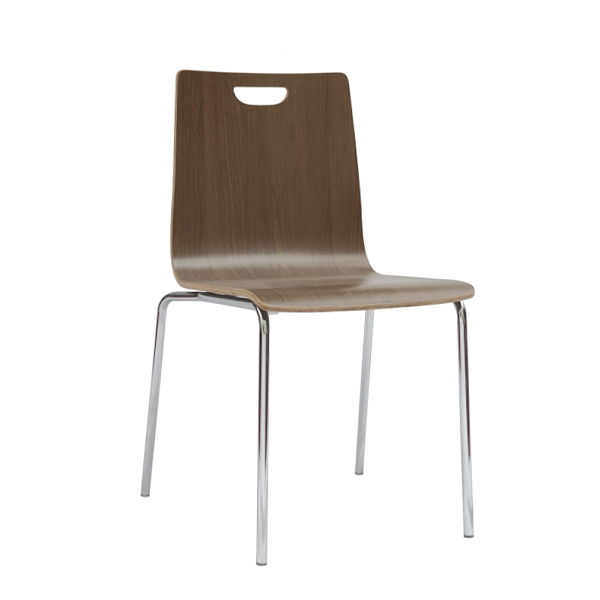 Modern Walnut Cafe Chair