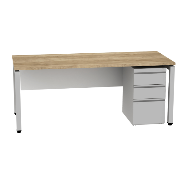24"D Steel Desk with modesty panel