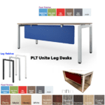 Fabric Screen U-Leg Desk
