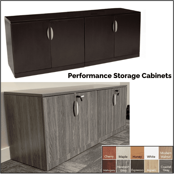 Performance Laminate 4Door Storage Credenza 10 Colors