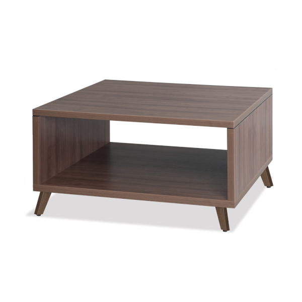 Open Storage End Table with Wood Legs