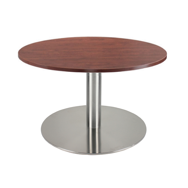 Round End Table with Round Disc Base
