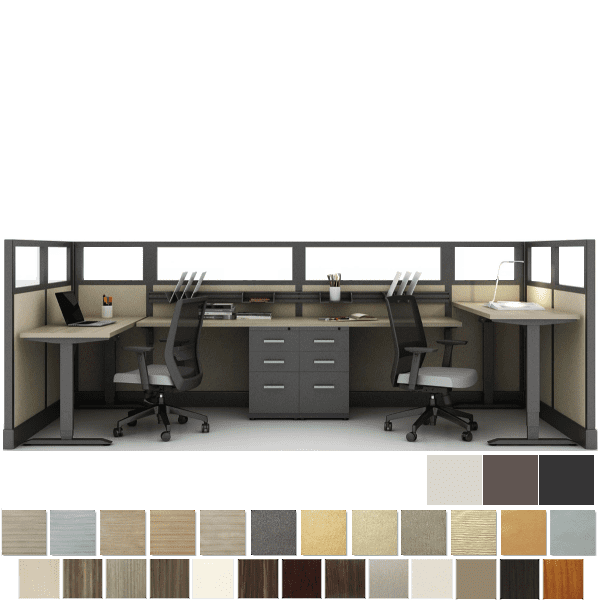 sit stand cubicle desk
