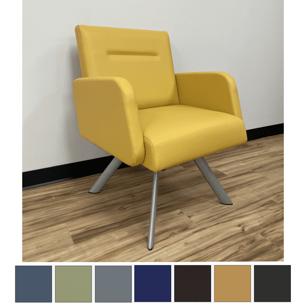 Willow Upholstered Guest Chair with Kick Out Steel Legs