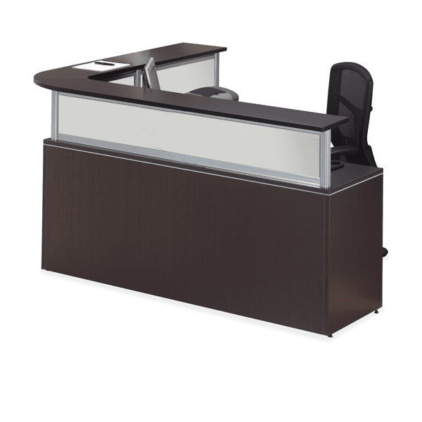 Flush Front Reception Desk with Curved Top