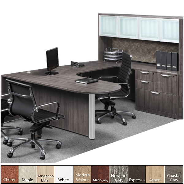 PL133R + PL114 Exec Desk Set with Hutch
