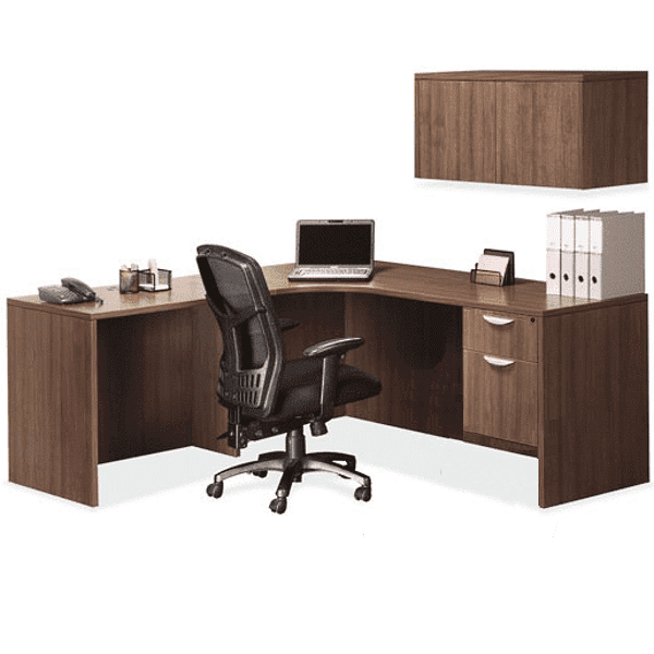 Corner Desk with 2-drawer storage and hutch