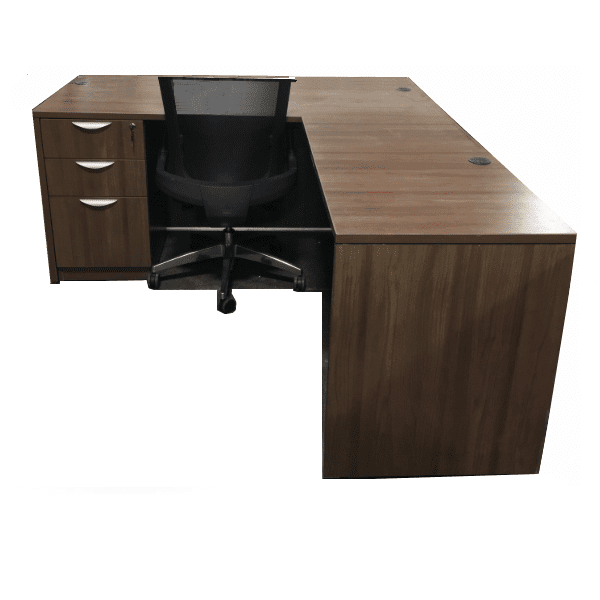 Single Pedestal L-Desk