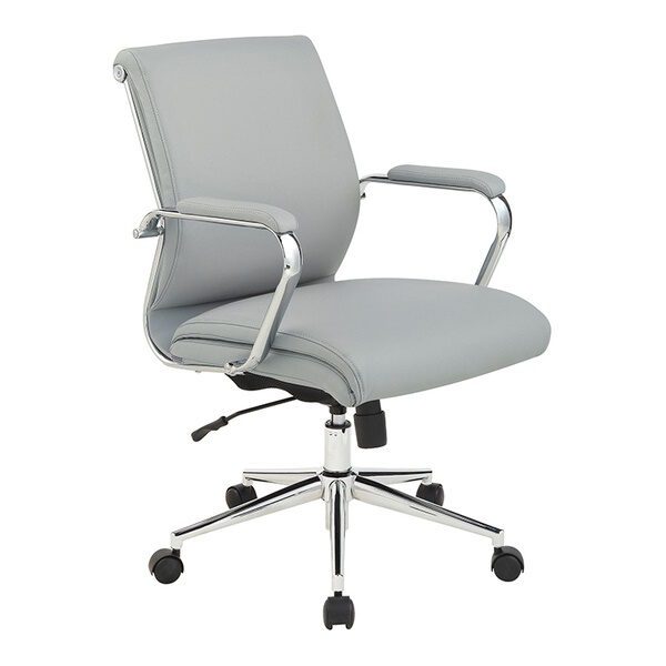 gray leather office chair