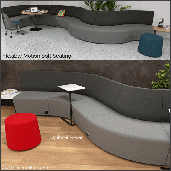 Curved Reception Seating - In-Stock for quick ship