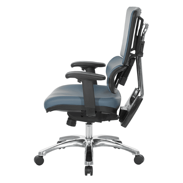 antimicrobial leather executive chair - side