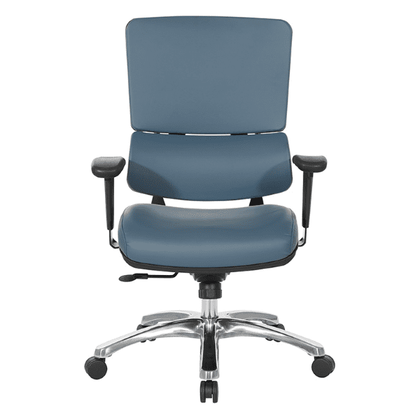 antimicrobial leather executive chair - front