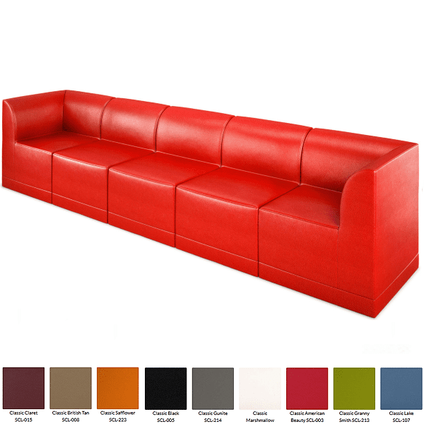 Modular Office Hospitality Sofa - red