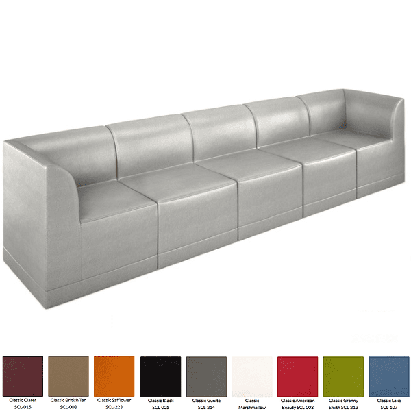 Gray Modular Office Hospitality Sofa