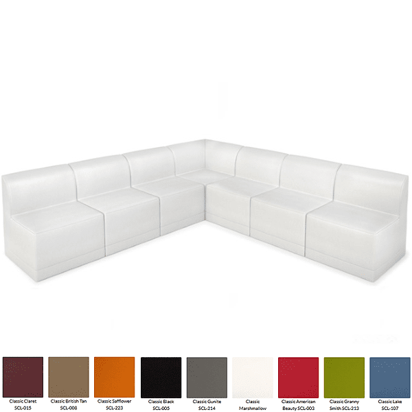 Modular L-Shaped Sofa - white