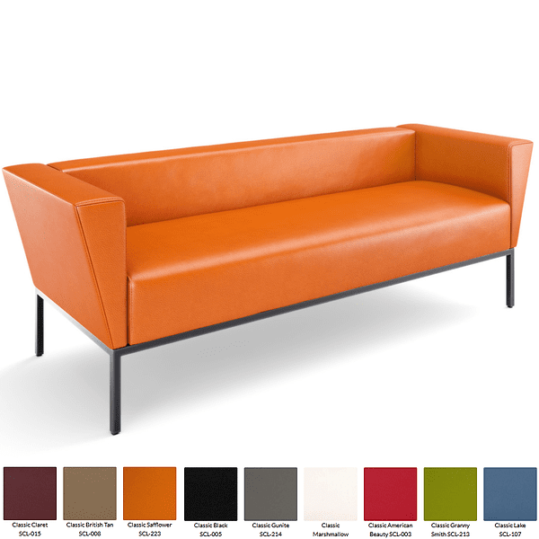 Orange Leather Sofa