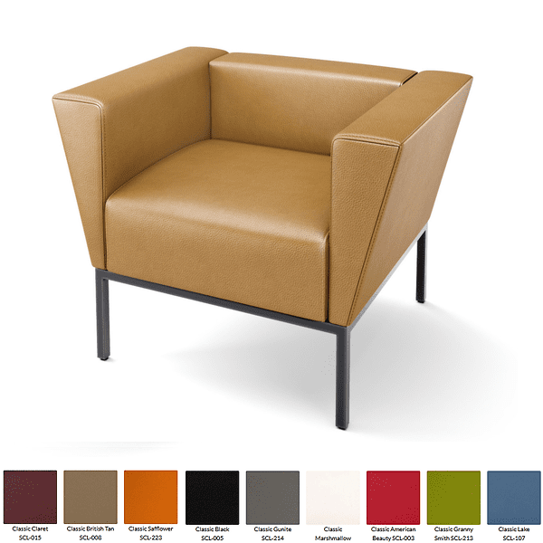 Leather Club Chair - Sand