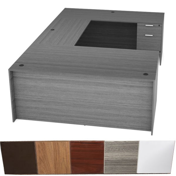 U-Shaped Desk - Gray