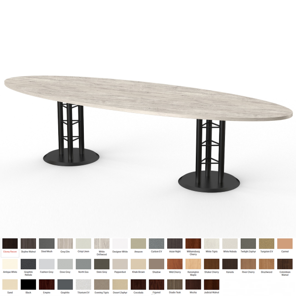 9' oval conference table