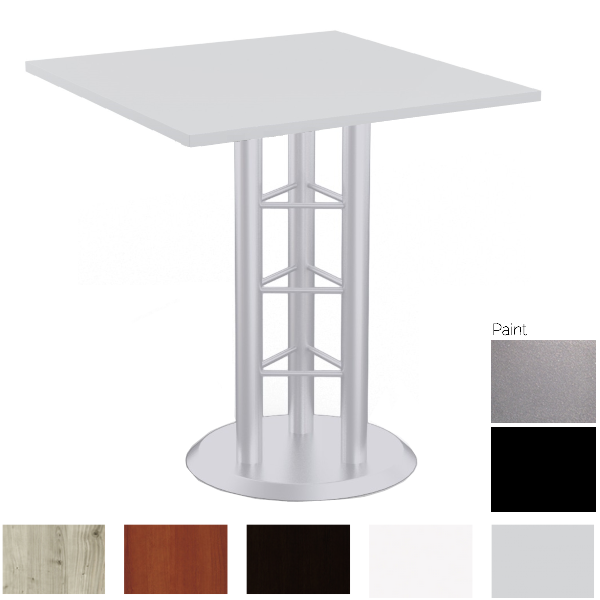 42" Bar Height Squared Table with Modern Steel Base