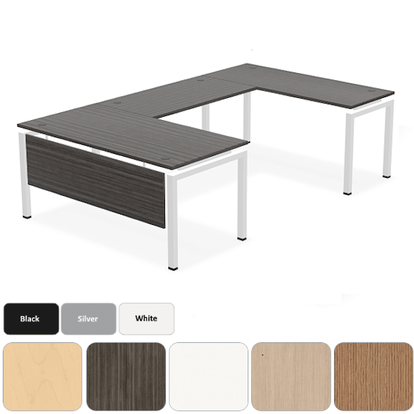 Blade U-Desk with Laminate Front Modesty Panel