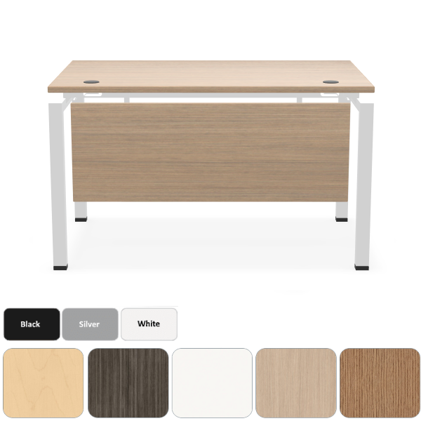 4' Desk with Front Laminate Modesty Panel