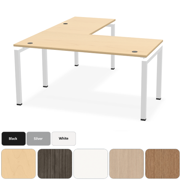 60x30 L-Shaped Desk with 3 Return Sizes