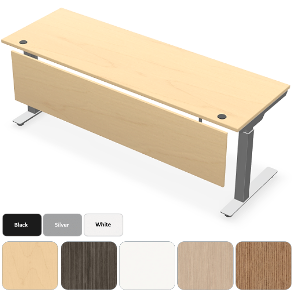 6' vari desk with modesty panel