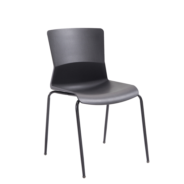 black cafe stack chair - ofd stack it