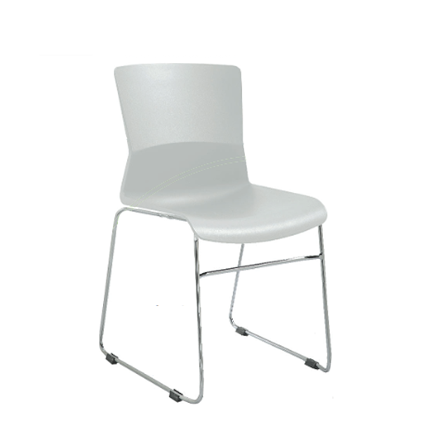 light gray stacking chair