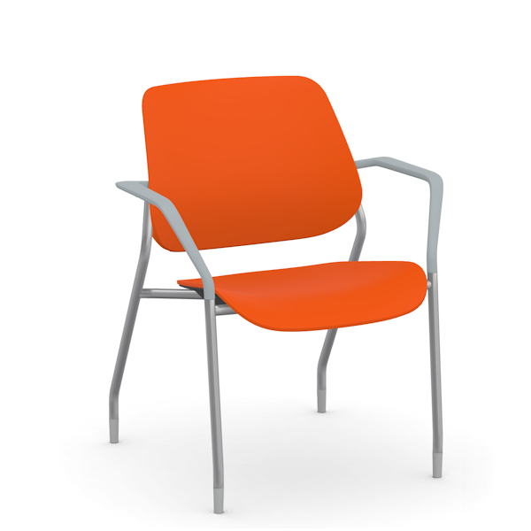orange stack chair