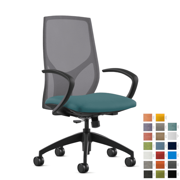 vault task chair with fixed arms