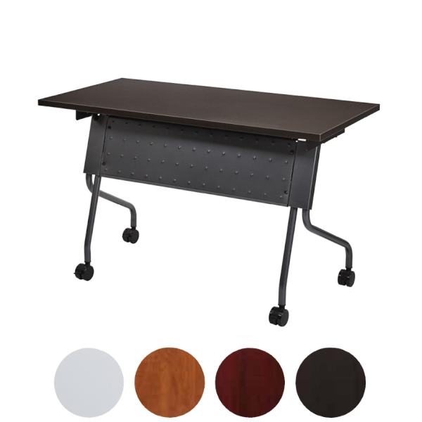 mobile training table with flip top surface