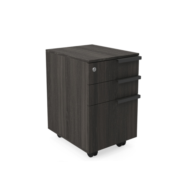 Palisades Industrial Mobile 3Drawer Storage Pedestal