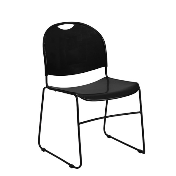 black wire loop stack chair