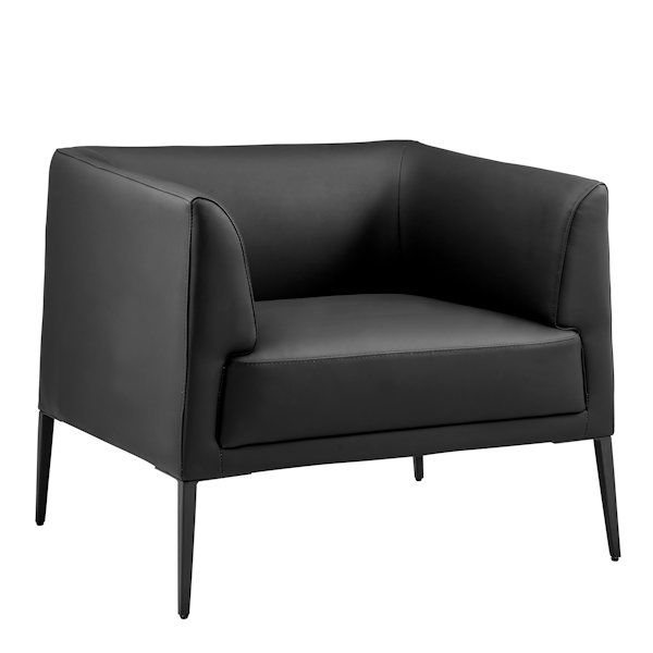 modern black lounge chair