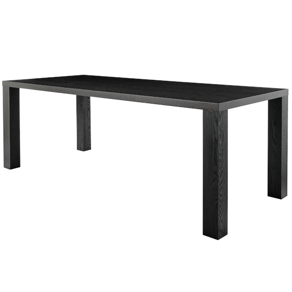 7' Black Wood Veneer Rectangular Conference Table
